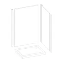 Splashwall Gloss Flint 2 sided Shower Panel kit (L)1200mm (W)1200mm (T)4mm