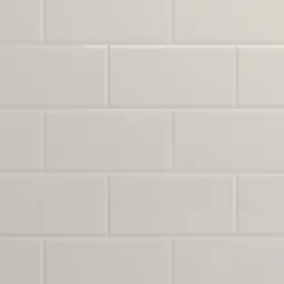 Splashwall Gloss Cream Tile effect 3 sided Shower Panel kit (L)2420mm (W)1200mm (T)3mm