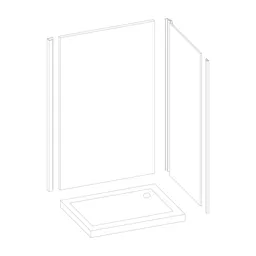 Splashwall Gloss Mist 2 sided Shower Panel kit (L)1200mm (W)1200mm (T)4mm