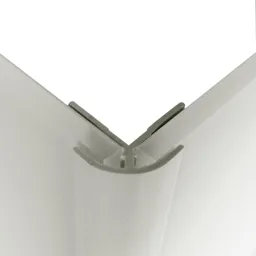Splashwall Grey Panel external corner joint, (W)400mm (T)4mm