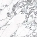 Splashwall Matt Black & white Greek Marble effect MDF Splashback, (H)1220mm (W)2440mm (T)10mm