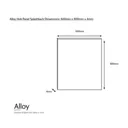 Splashwall Alloy Matt Grey Subway pattern Aluminium Splashback, (H)800mm (W)600mm (T)4mm