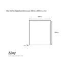 Splashwall Alloy Matt Grey Herringbone Aluminium Splashback, (H)800mm (W)600mm (T)4mm