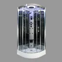 Insignia Premium Chrome Frame Steam Shower Cabin 900 x 900mm - PR9-QCF-CG-S
