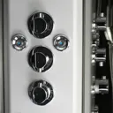 Insignia Premium Black Frame Rectangular Steam Shower Cabin 1050 x 850mm - PR105-RTBF-CG-S