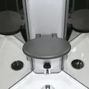 Insignia Premium black framed twin steam shower cabin 1400 x 900
