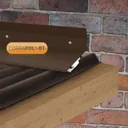 Corrapol-BT Brown Aluminium Corrugated wall flashing (L)2m (W)165mm