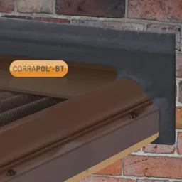 Corrapol-BT Brown Aluminium Corrugated wall flashing (L)3m (W)165mm