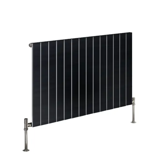 Reina Flat anthracite grey horizontal single panel steel designer radiator