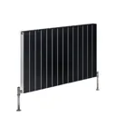 Reina Flat anthracite grey horizontal double panel steel designer radiator