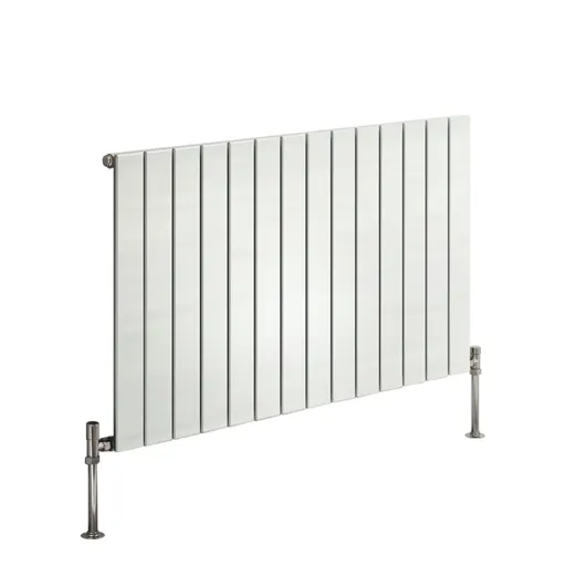 Reina Flat white horizontal single panel steel designer radiator