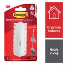 3M Command White Plastic Large Single Wire hook (H)104mm (W)38mm (Max. Weight)2.2kg