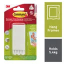 3M Command Narrow White Picture hanging Adhesive strip (Holds)5400g, Pack of 4