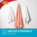 3M Command Frosted effect Large Clear Towel Hook (Holds)2.2kg