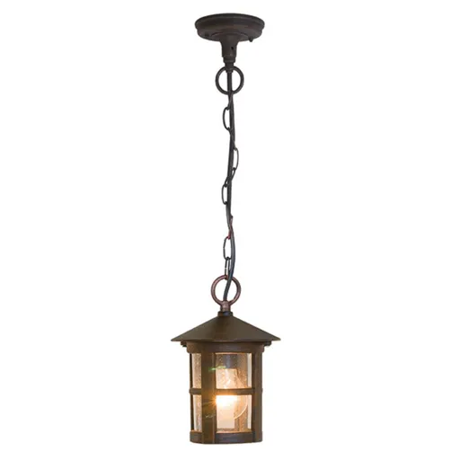 Skiathos outdoor hanging light IP54 brown