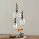 Three-bulb Talisa glass pendant lamp