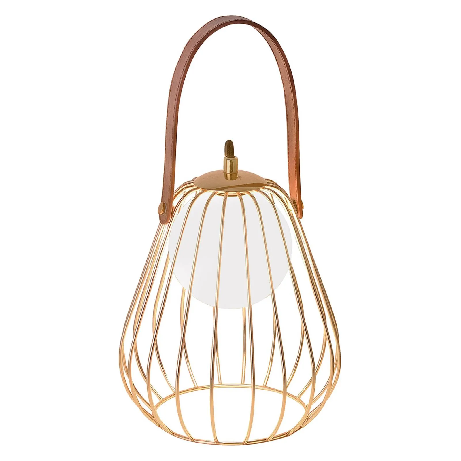Levik table lamp with a golden cage