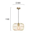 Zenith hanging light with a cage shape, black