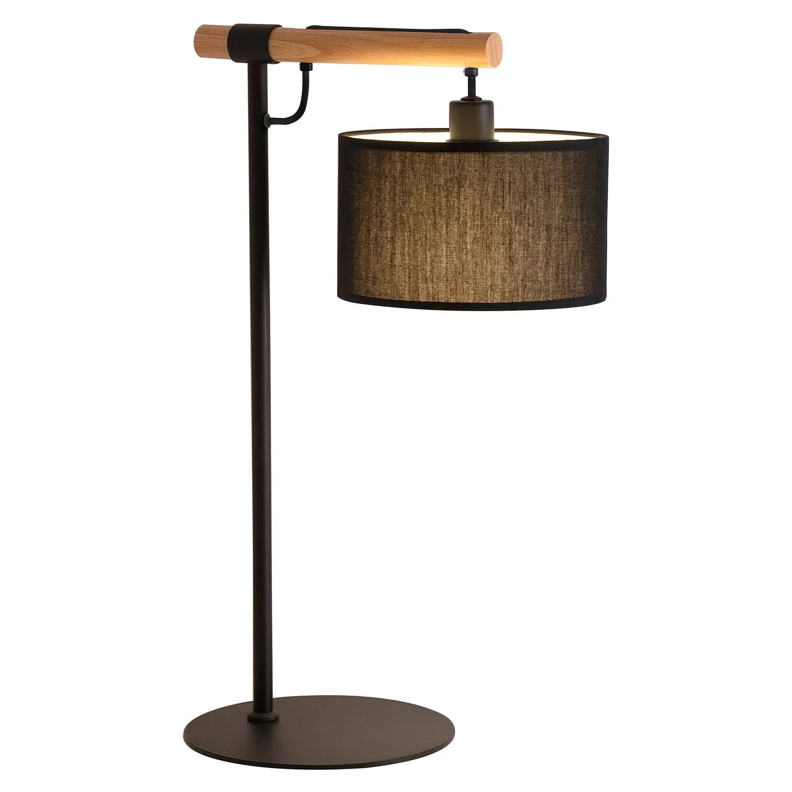 Romeo table lamp with a fabric lampshade, black
