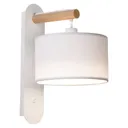 Romeo wall light with a fabric lampshade, black
