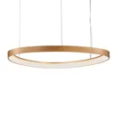 Loop LED hanging light, gold, Ø 60 cm