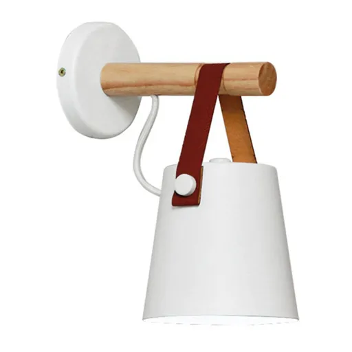 Vetra wall Light with a steel lampshade, white