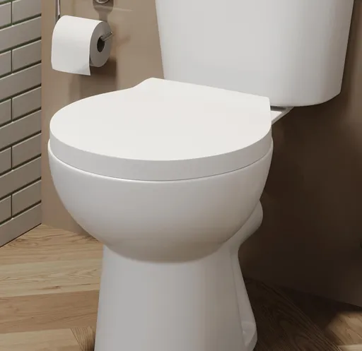 Essentials Soft Close White Toilet Seat