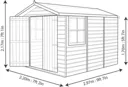 Shire Guernsey 10x7 Apex Dip treated Shiplap Honey brown Wooden Shed with floor - Assembly service included