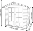 Shire Lumley 7x5 Apex Shiplap Wooden Summer house - Assembly service included