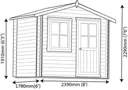 Shire Hartley 8x6 Apex Tongue & groove Wooden Cabin - Assembly service included