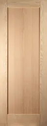 1 panel Shaker Oak veneer LH & RH Internal Door, (H)1981mm (W)610mm