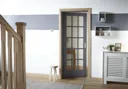 10 Lite Glazed Oak veneer LH & RH Internal Door, (H)1981mm (W)762mm