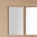 15 Lite Glazed Oak veneer LH & RH Internal Door, (H)1981mm (W)686mm
