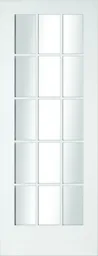 15 Lite Glazed Primed White LH & RH Internal Door, (H)1981mm (W)762mm