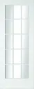 15 Lite Glazed Primed White LH & RH Internal Door, (H)1981mm (W)838mm