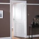 2 panel White Internal Door, (H)2040mm (W)726mm (T)40mm