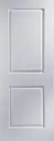 2 panel White Internal Door, (H)2040mm (W)626mm (T)35mm