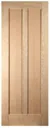 Vertical 2 panel Oak veneer LH & RH Internal Door, (H)1981mm (W)762mm