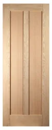 Vertical 2 panel Oak veneer LH & RH Internal Door, (H)1981mm (W)686mm