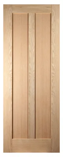 Vertical 2 panel Oak veneer LH & RH Internal Door, (H)1981mm (W)686mm