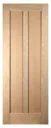 Vertical 2 panel Oak veneer LH & RH Internal Door, (H)1981mm (W)838mm