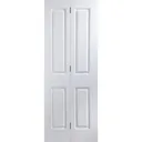 4 panel Primed White Internal Bi-fold Door set, (H)1950mm (W)674mm