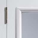 4 panel 2 Lite Glazed Primed White Woodgrain effect Internal Bi-fold Door set, (H)1950mm (W)750mm