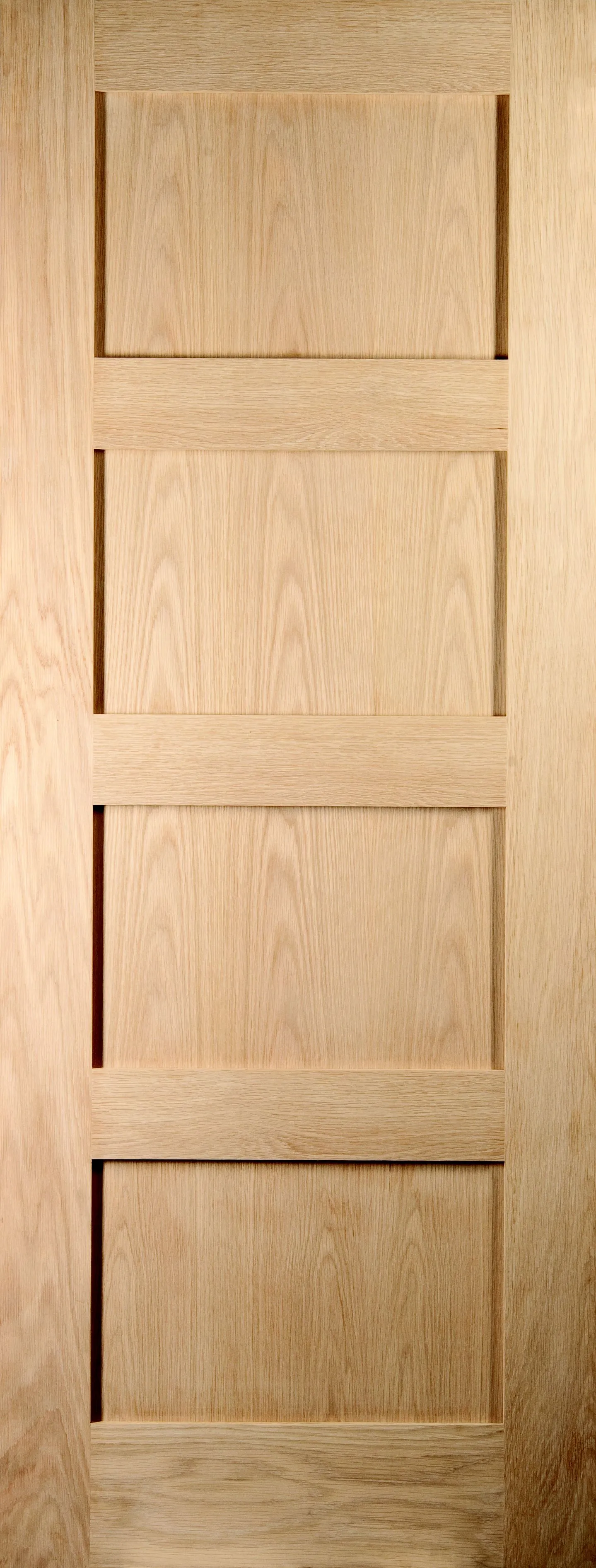 4 panel Shaker Oak veneer LH & RH Internal Fire Door, (H)1981mm (W)838mm