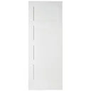 4 panel Shaker Primed White LH & RH Internal Door, (H)1981mm (W)838mm