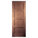 4 panel Shaker Walnut veneer LH & RH Internal Door, (H)1981mm (W)838mm