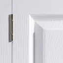 6 panel Primed White Woodgrain effect Internal Bi-fold Door set, (H)1950mm (W)826mm