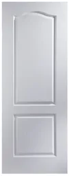 2 panel Arched Primed White Woodgrain effect Internal Fire Door, (H)1981mm (W)686mm