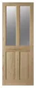 4 panel Glazed Clear pine LH & RH Internal Door, (H)1981mm (W)838mm