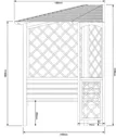 Blooma Chiltern Softwood Corner arbour - Assembly service included